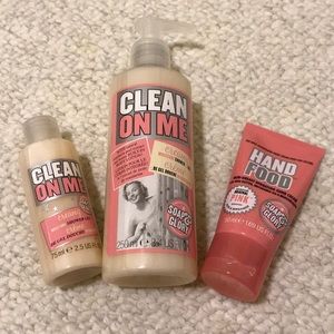 Soap and glory clean on me and hand food